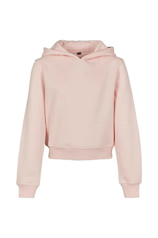 商品Build Your Brand|Girls Cropped Hoodie- Pink,价格¥221,第1张图片