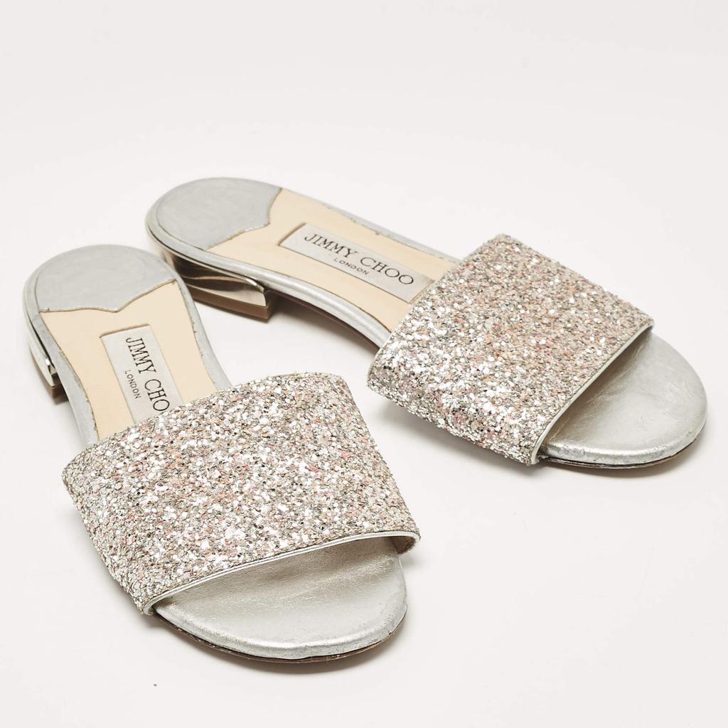 JIMMY CHOO White Star Embellished Unisex Slides New! Jimmy Choo  main image 4