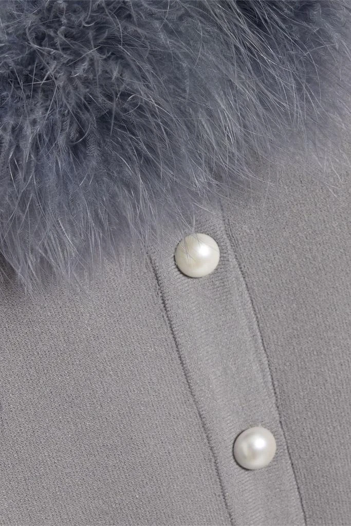 商品Sleeper|Convertible cropped feather-trimmed knitted cardigan,价格¥1100,第4张图片详细描述