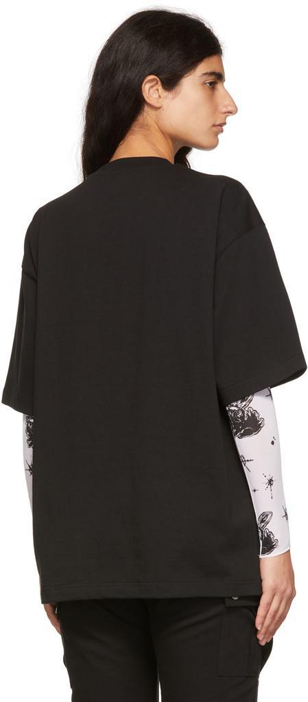 商品We11done|Black Cotton T-Shirt,价格¥2120,第5张图片详细描述