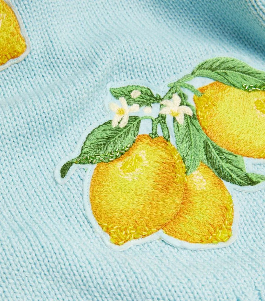 商品Alice + Olivia|Lemon-Embroidered Cardigan,价格¥4268,第5张图片详细描述