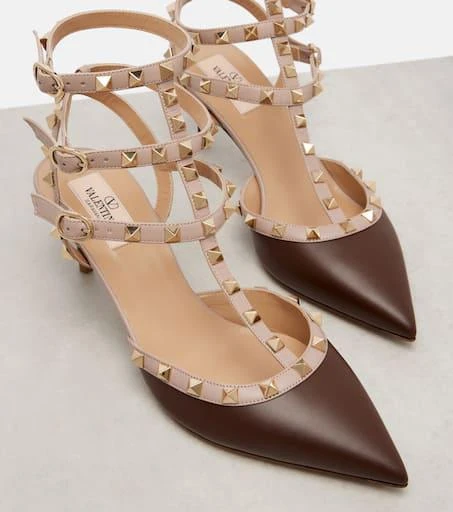 商品Valentino|Rockstud 65皮革高跟鞋,价格¥9294,第5张图片详细描述