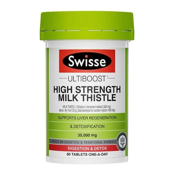 商品Swisse|澳洲Swisse高浓度奶蓟草片熬夜解酒加强版护肝片 60粒,价格¥194,第1张图片