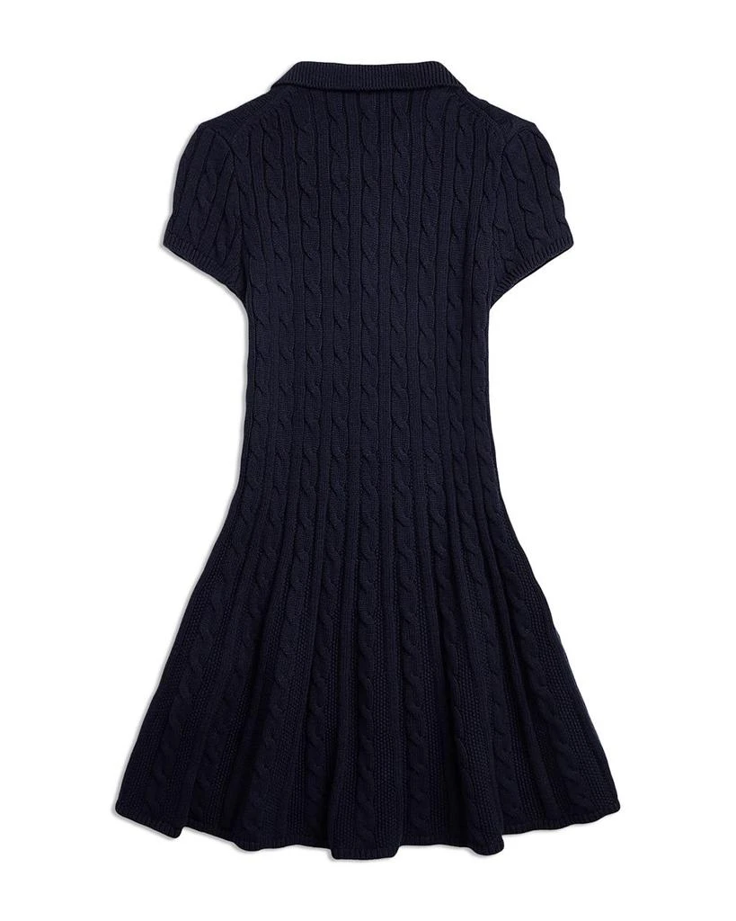 商品Ralph Lauren|Girls' Cable-Knit Cotton Polo Sweater Dress - Little Kid, Big Kid,价格¥699,第2张图片详细描述