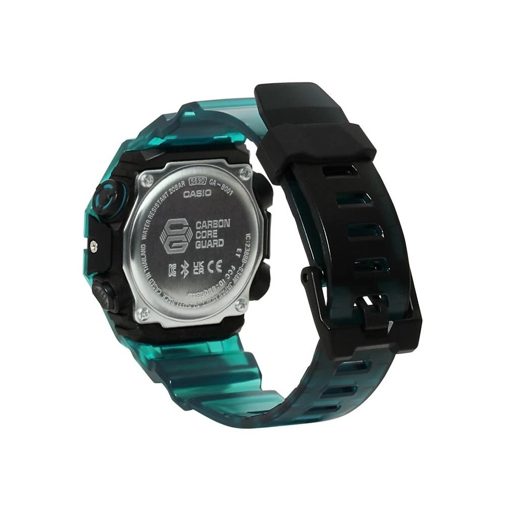 商品G-Shock|Men's Two Hand Quartz Blue Skeleton Resin Bluetooth Watch, 46.0mm GAB001G-2A,价格¥1121,第3张图片详细描述