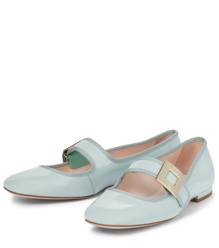 商品Roger Vivier|Très Vivier Babies patent leather ballet flats,价格¥6298,第5张图片详细描述