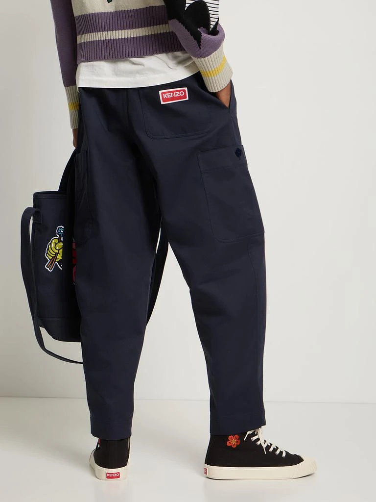商品Kenzo|Boke Logo Cotton High Top Sneakers,价格¥1346,第1张图片详细描述