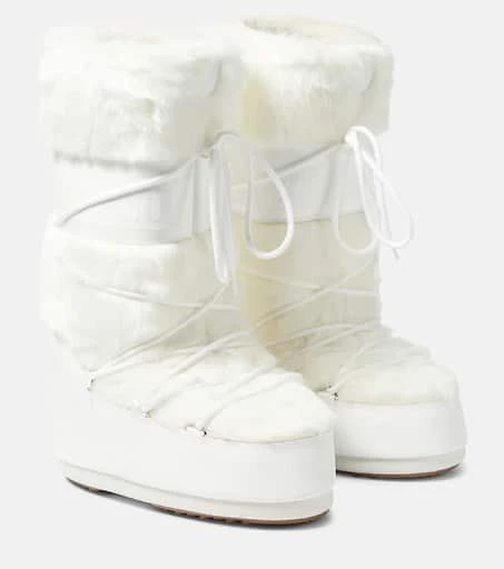 商品Moon Boot|Icon faux fur-trimmed snow boots,价格¥1749,第1张图片