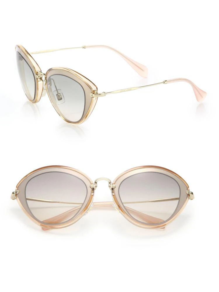 商品Miu Miu|52MM Metal Cat Eye 墨镜,价格¥2831,第1张图片