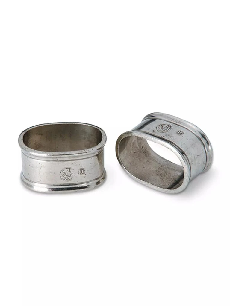商品Match|Pewter Oval Napkin Ring Pair,价格¥739,第1张图片