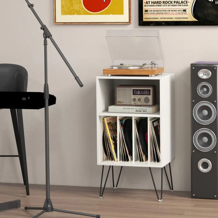 商品Hivvago|Record Player Stand with Charging Station for Living Room Bedroom,价格¥1023,第3张图片详细描述