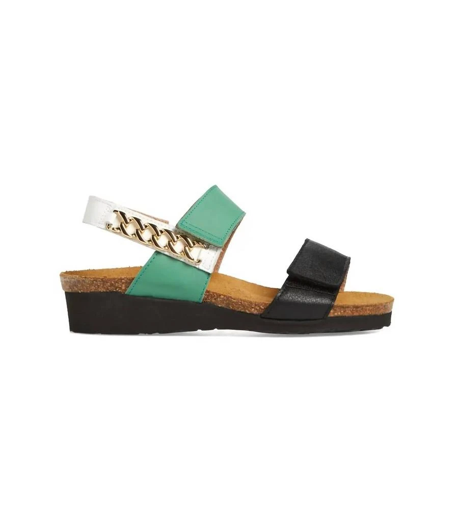商品Naot|Women's Eliana Sandals In Black/jade/white,价格¥702,第2张图片详细描述