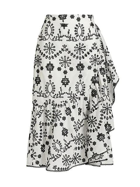 商品Tahari|Embroidered Midi-Skirt,价格¥1439,第1张图片