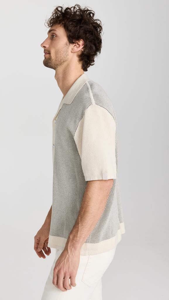 Rag & Bone Harvey Knit Camp Shirt商品第4张图片规格展示