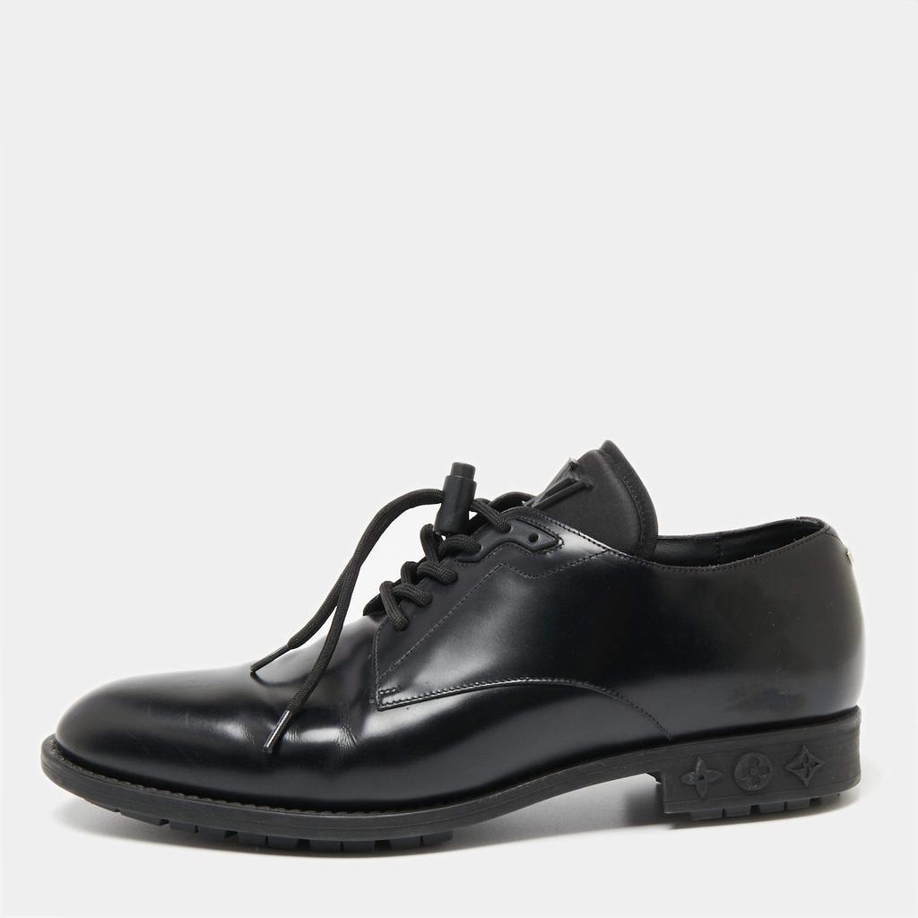 商品[二手商品] Louis Vuitton|Louis Vuitton Black Leather Lace-Up Derby Size 42,价格¥2375,第1张图片