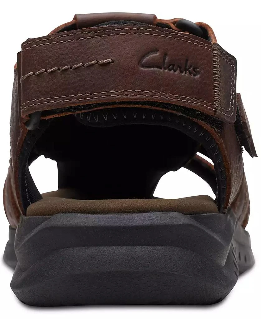 商品Clarks|男士 Walkford 鱼纹皮革凉鞋,价格¥311,第2张图片详细描述