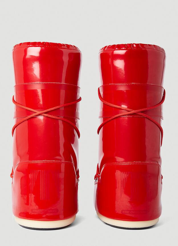 Icon Vinyl Snow Boots in Red商品第4张图片规格展示