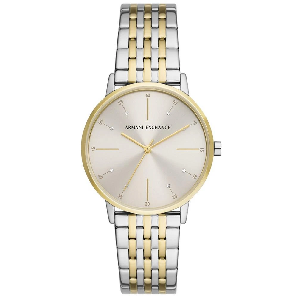 商品Armani Exchange|Women's Lola Three Hand Two-Tone Stainless Steel Watch 36mm,价格¥984,第1张图片