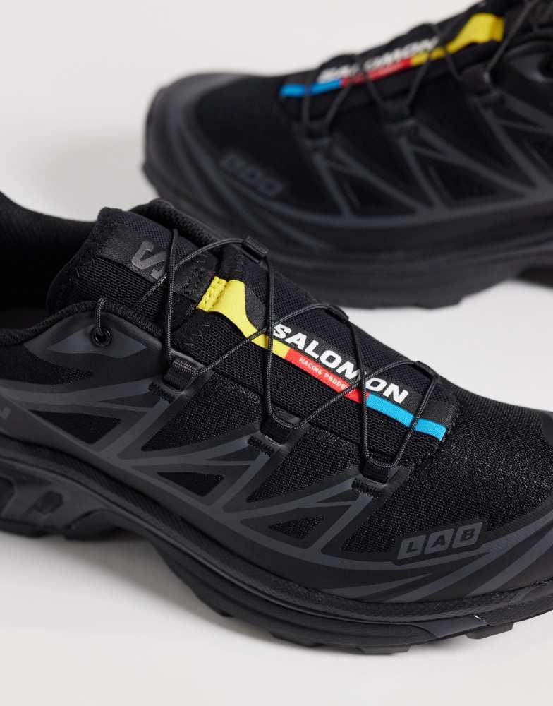 Salomon Salomon XT-6 unisex trainers in black and phantom - Free