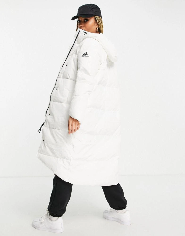 商品Adidas|adidas Outdoor longline down puffer jacket in white,价格¥1382,第2张图片详细描述