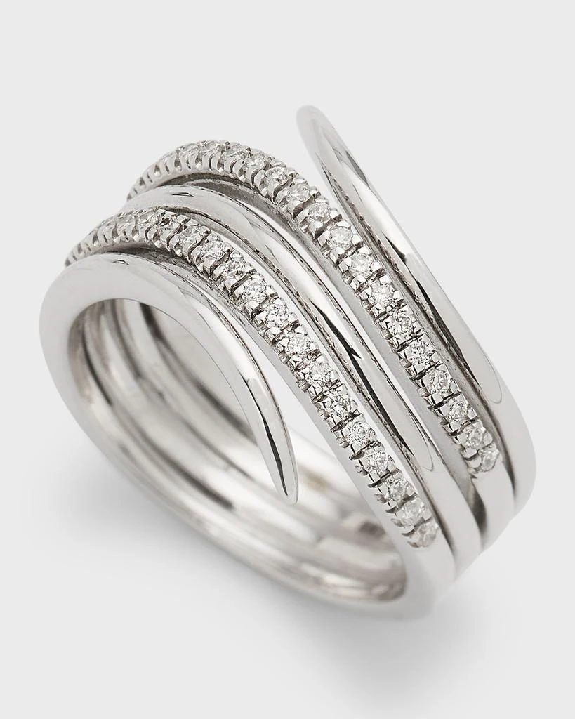 商品Cassidy Diamonds|18K White Gold 5-Row Wave Ring, Size 7,价格¥17144,第3张图片详细描述