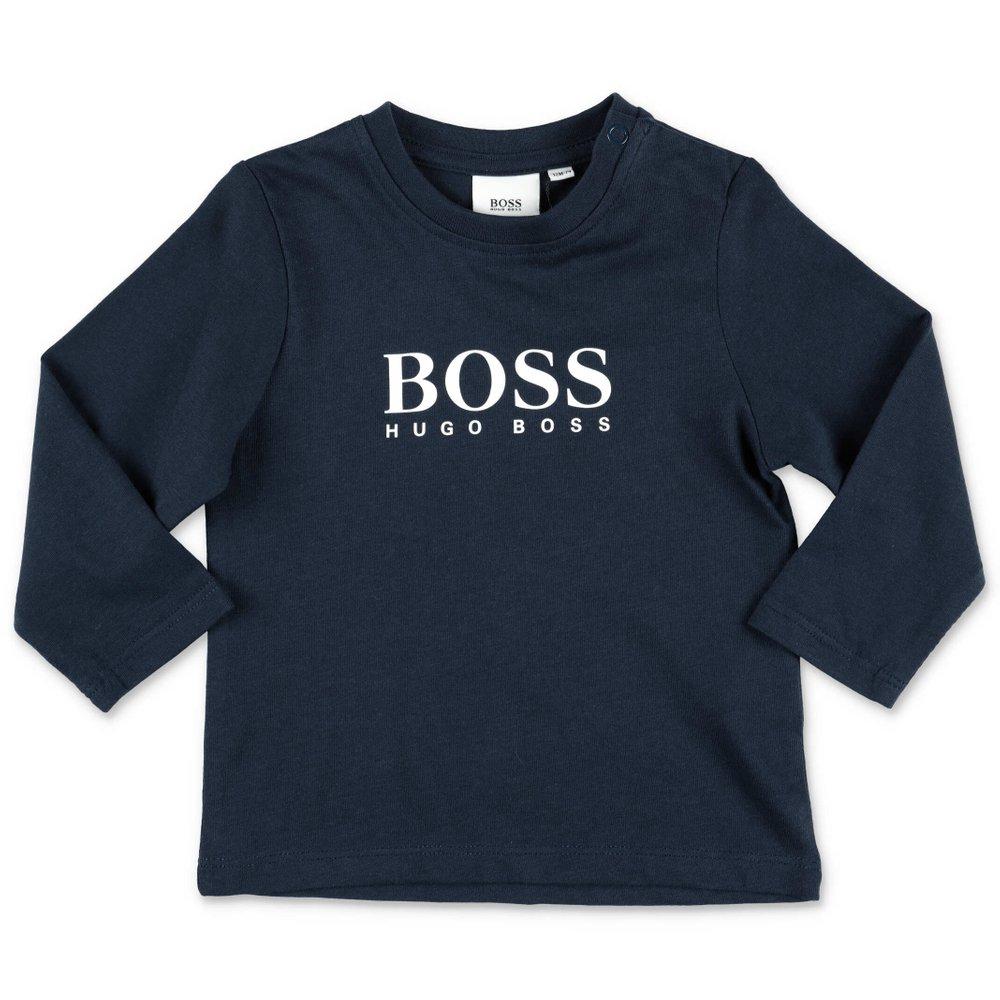 Hugo Boss Kids Logo Printed Long Sleeve T-Shirt商品第1张图片规格展示
