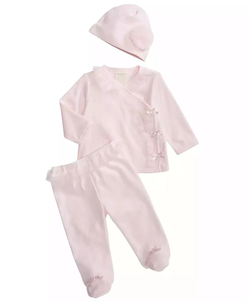 商品First Impressions|Baby Girls Take Me Home 3 Piece Set, Created for Macy's,价格¥83,第1张图片