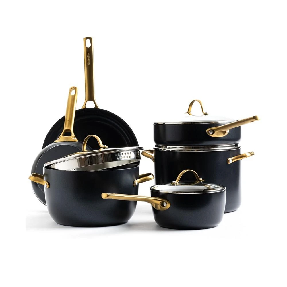 商品Greenpan|Padova Reserve Healthy Ceramic Nonstick Cookware Set, 10 Piece,价格¥4963,第2张图片详细描述