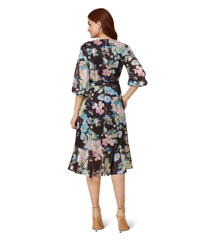 商品Adrianna Papell|Printed Floral Chiffon Wrap Dress with Ruffle Hem,价格¥792,第2张图片详细描述