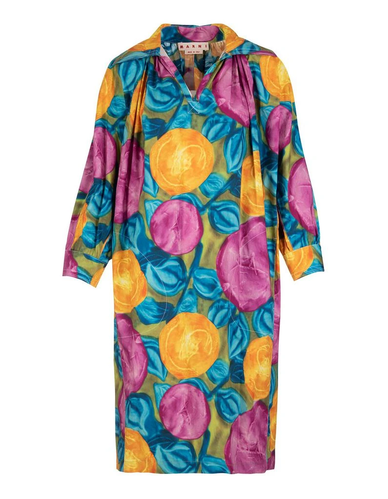 商品Marni|Marni Floral Printed Long-Sleeved Midi Dress,价格¥2634,第1张图片