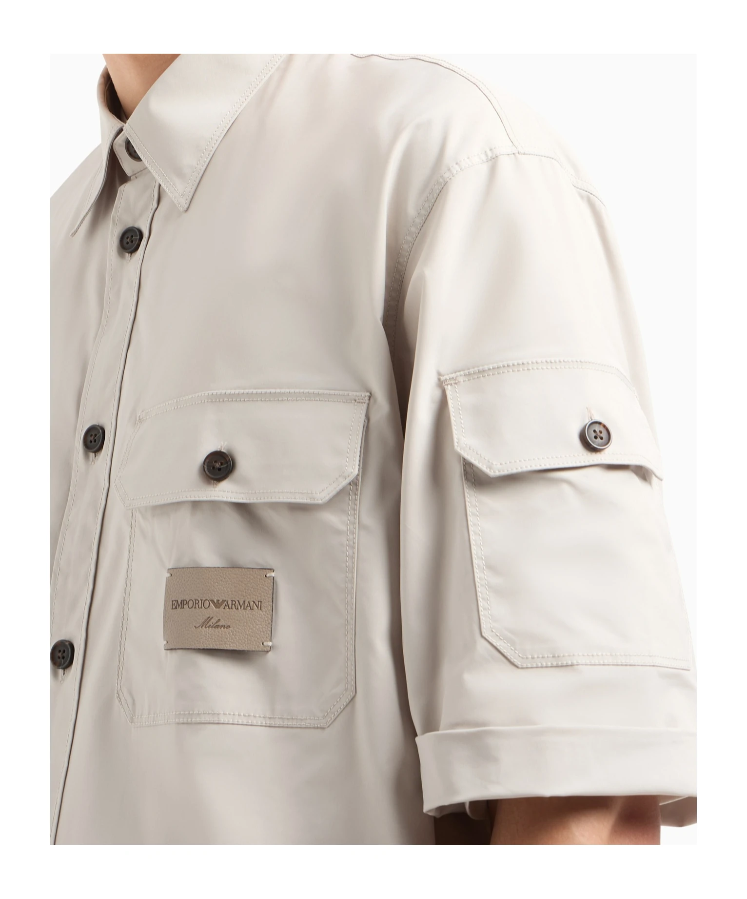 商品【商品预售7天】 Emporio Armani|Emporio Armani 男士衬衫 EM001522AF13810U1098 白色,价格¥1886,第5张图片详细描述