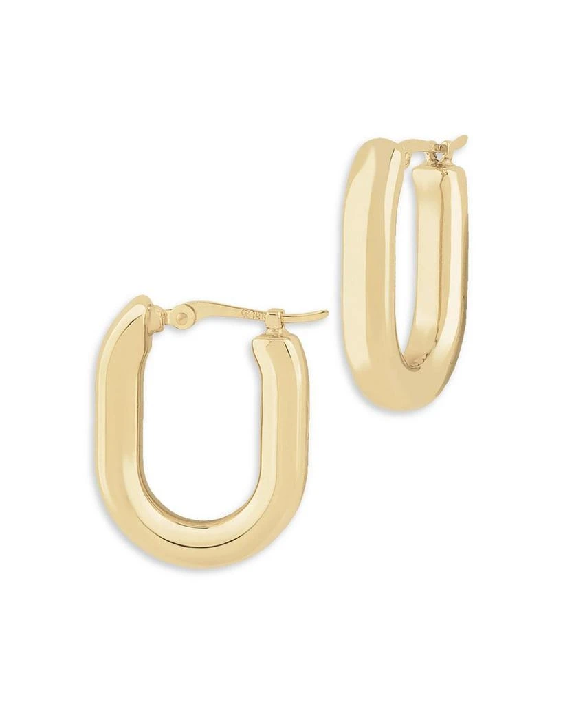 商品Moon & Meadow|14K Yellow Gold U Small Hoop Earrings,价格¥2647,第1张图片