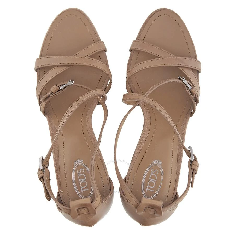 商品Tod's|Leather Sandals in Light Tobacco,价格¥737,第3张图片详细描述