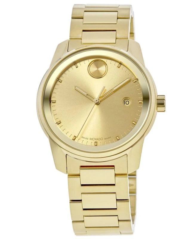 商品Movado|Movado Bold Verso Gold Dial Gold Steel Men's Watch 3600861,价格¥4592,第1张图片