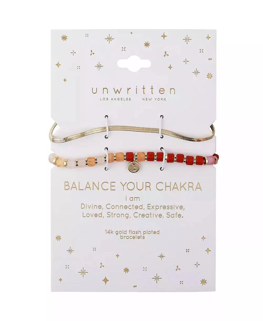 商品Unwritten|Multi Color Bead and 14K Gold Plated Bracelet Set, 2 Pieces,价格¥145,第2张图片详细描述