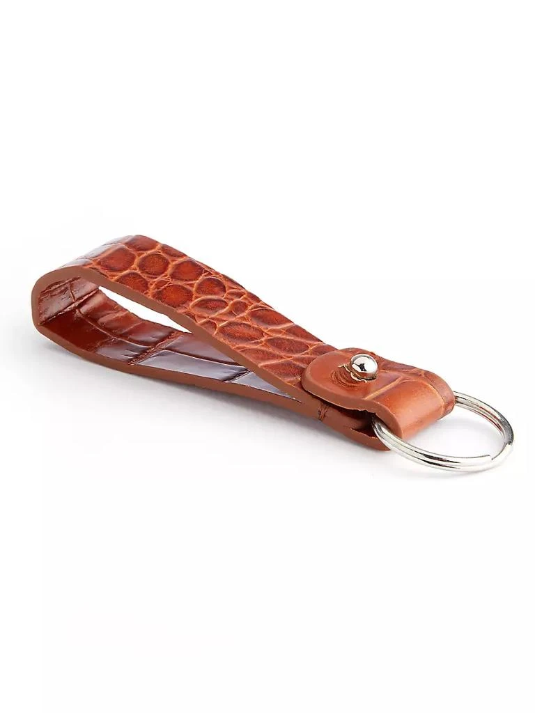 商品ROYCE New York|Croc-Embossed Leather Keychain,价格¥595,第1张图片