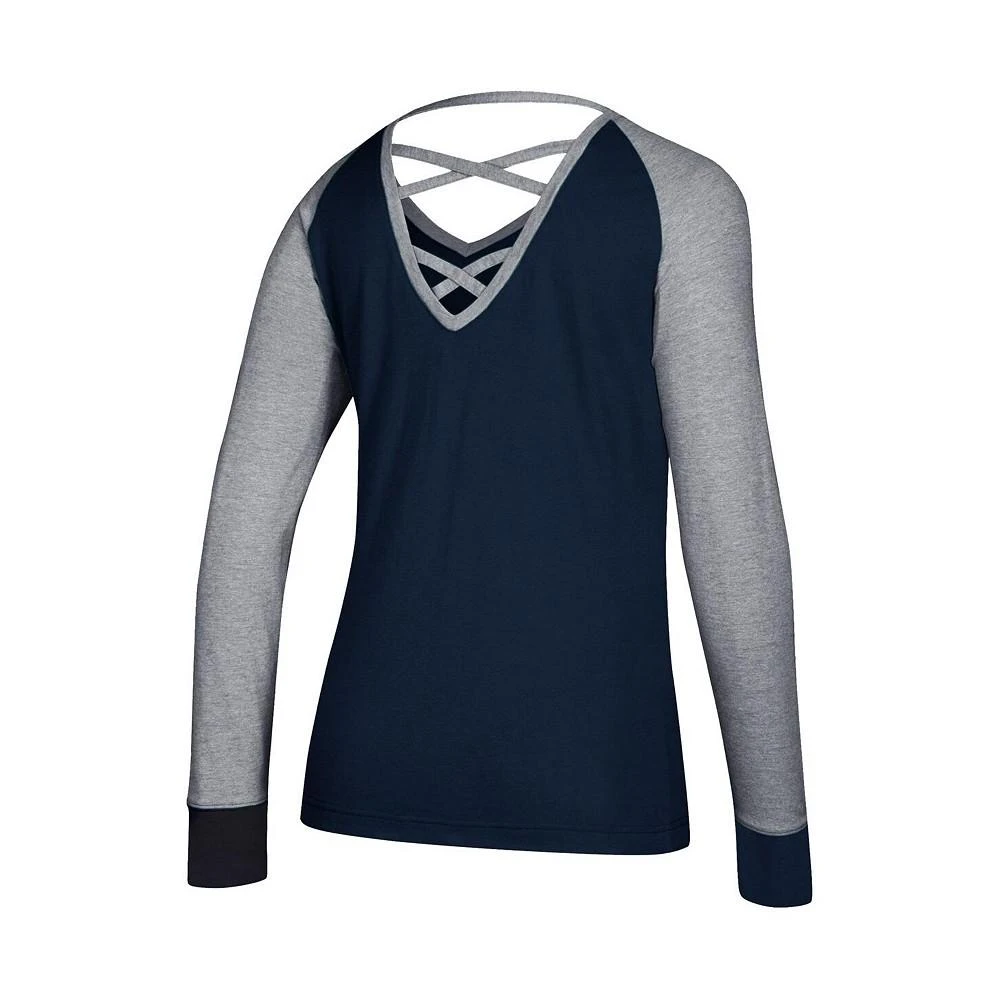 商品Adidas|Women's Navy Nashville Predators Contrast Long Sleeve T-shirt,价格¥412,第3张图片详细描述