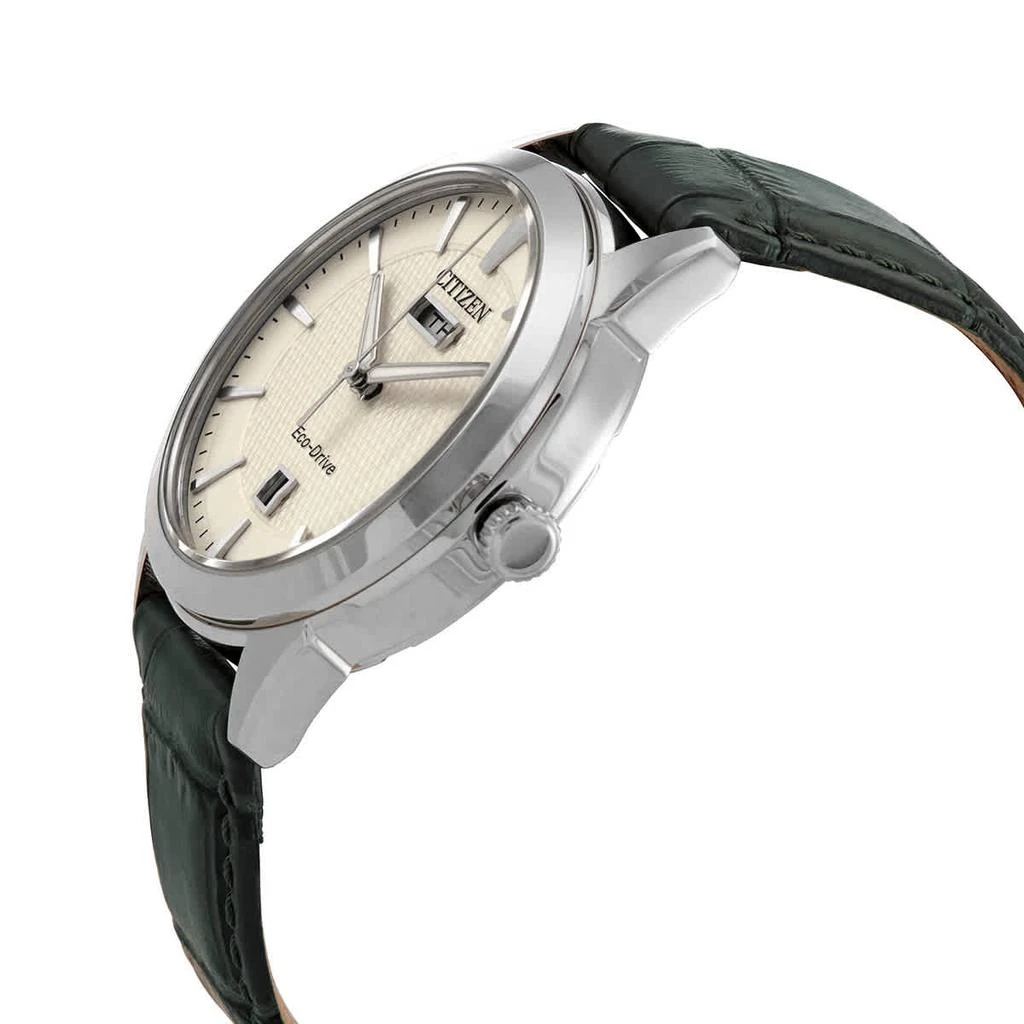 商品Citizen|Citizen Eco-Drive Ivory Dial Green Leather Mens Watch AW0090-11Z,价格¥1256,第2张图片详细描述