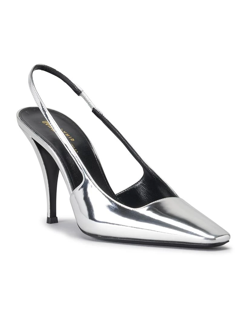 商品Yves Saint Laurent|Blade Metallic Slingback Pumps,价格¥8108,第2张图片详细描述