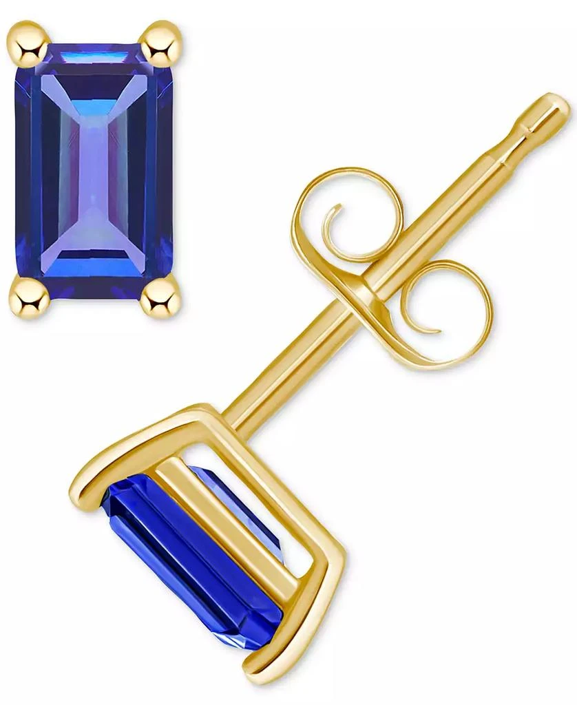 商品Macy's|Tanzanite Stud Earrings (1/2 ct. t.w.) in 14k Gold (Also in Emerald, Ruby & Sapphire),价格¥3471,第5张图片详细描述