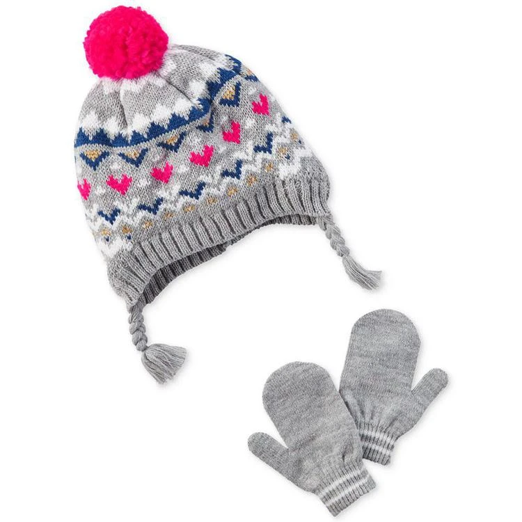 商品Carter's|2-Pc. Fair Isle Hat & Mittens Set, Baby Girls (0-24 months),价格¥75,第1张图片