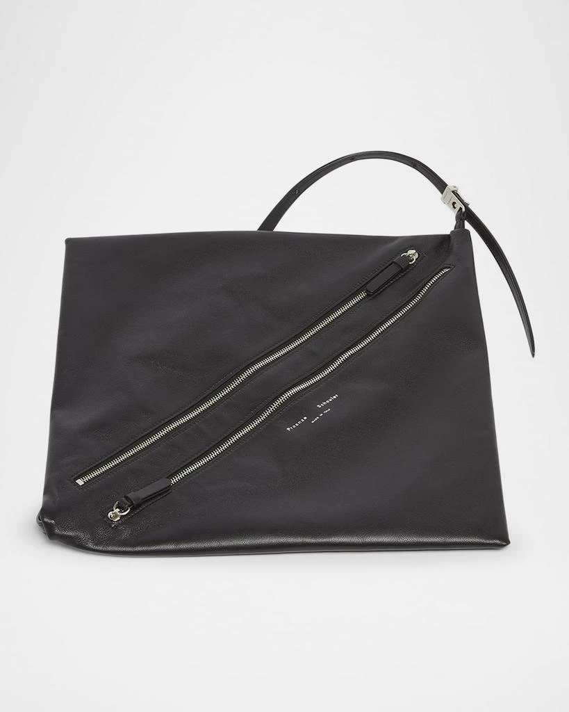 Tetra Double-Zip Napa Leather Shoulder Bag 商品