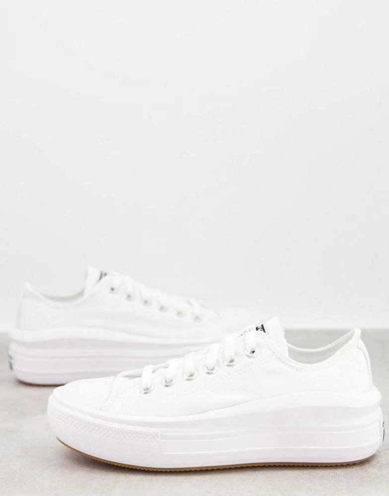 商品Converse|Converse Chuck Taylor All Star Move Ox trainers in white,价格¥508,第1张图片