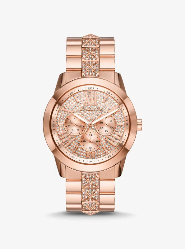 商品Michael Kors|Oversized Bryn Pavé Rose Gold-Tone Watch,价格¥1014,第1张图片