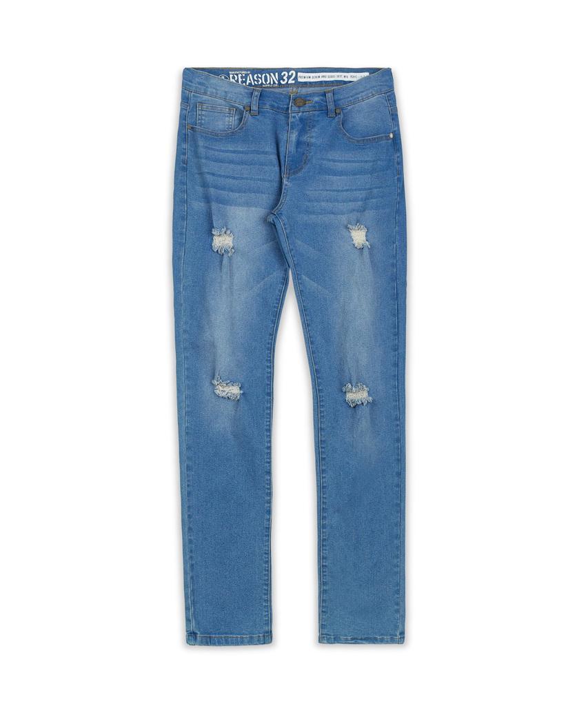 商品Reason Clothing|Mason Medium Wash Ripped Jeans,价格¥148,第4张图片详细描述