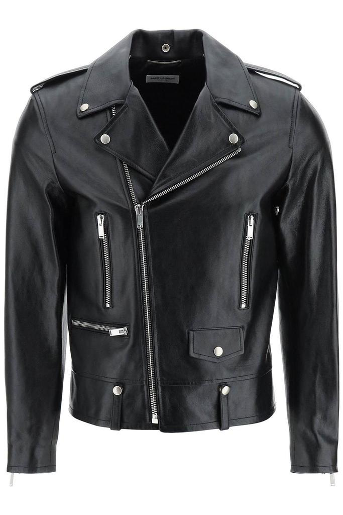 商品Yves Saint Laurent|LEATHER BIKER JACKET,价格¥21722,第1张图片