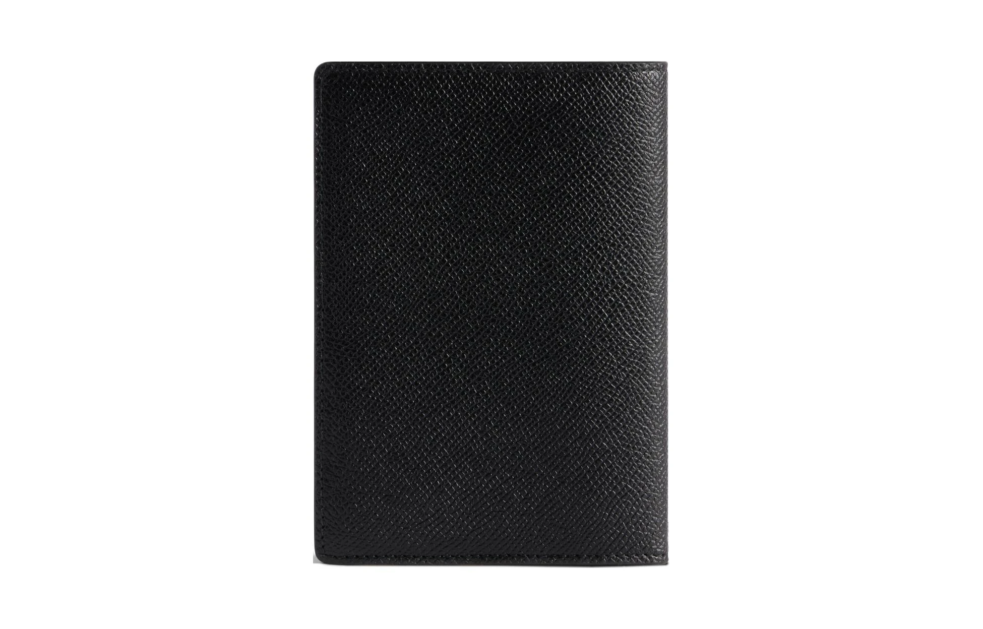 商品[国内直发] Balenciaga|巴黎世家 Passport 字母徽标压花半哑光柔软纹理 小牛皮 护照包 男款 黑色,价格¥3700,第5张图片详细描述