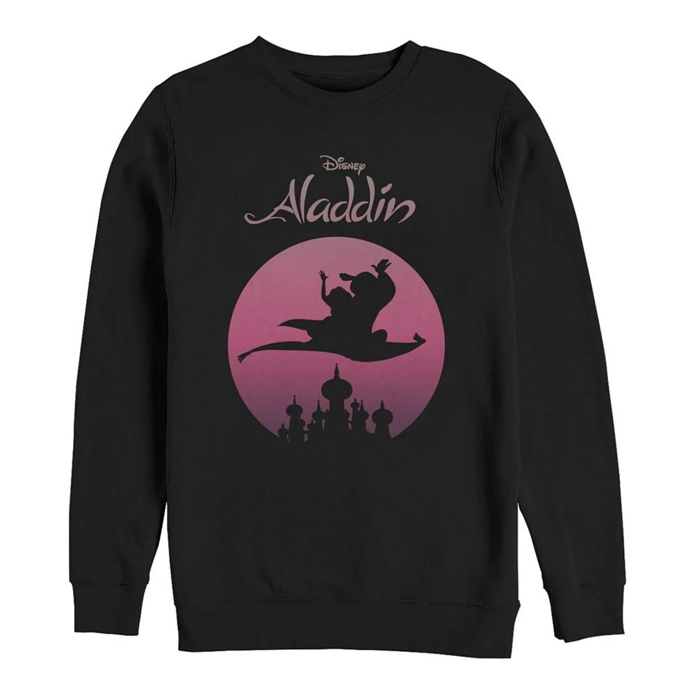 商品Disney|Disney Men's Aladdin Jasmine Silouhette Over Agrabah, Crewneck Fleece,价格¥339,第1张图片