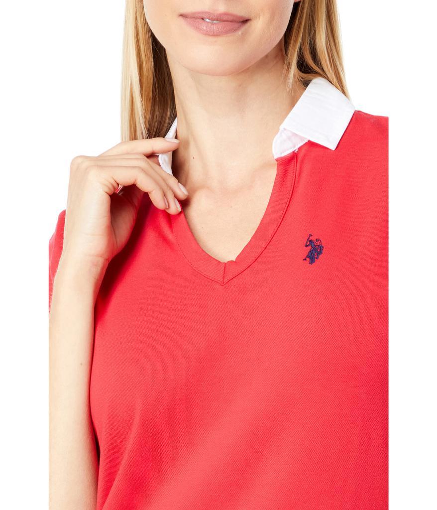 商品U.S. POLO ASSN.|Side Lace-Up Polo Shirt,价格¥98,第5张图片详细描述