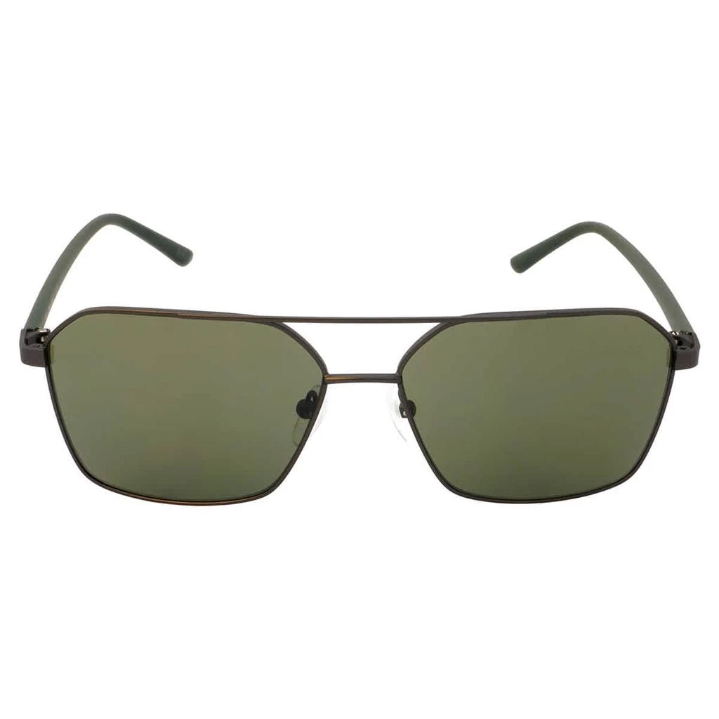 商品Calvin Klein|Calvin Klein Green Navigator Mens Sunglasses CK20300S 009 58,价格¥299,第2张图片详细描述